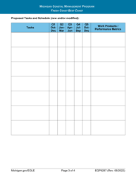 Form EQP9287 Grantee Change Request Form - Michigan Coastal Management Program - Michigan, Page 3