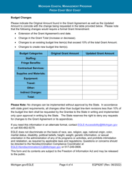 Form EQP9287 Grantee Change Request Form - Michigan Coastal Management Program - Michigan, Page 4