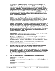 Form EQP4508 Declaration of Restrictive Covenant Part 201 - Michigan, Page 10