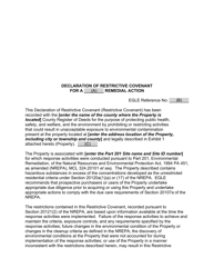 Form EQP4508 Declaration of Restrictive Covenant Part 201 - Michigan, Page 14