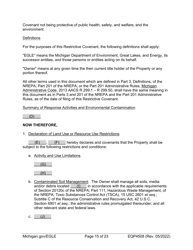 Form EQP4508 Declaration of Restrictive Covenant Part 201 - Michigan, Page 15