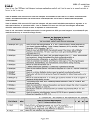 Form EQP5191 Liquid Industrial by-Product and Used Oil Inspection - Michigan, Page 5