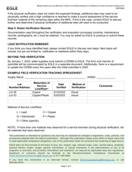 Form EQP5848 Minimum Service Line Material Verification Requirements for Manufactured Housing Communities - Michigan, Page 3