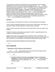 Form EQP3854 Declaration of Restrictive Covenant - Part 213 - Michigan, Page 15