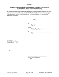 Form EQP3854 Declaration of Restrictive Covenant - Part 213 - Michigan, Page 23