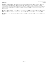 Form EQP5901 Septage Program Vehicle Inspection Form - Michigan, Page 4