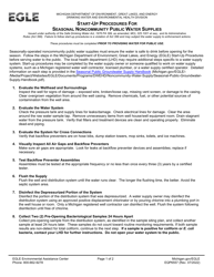 Form EQP6557 Start-Up Certification for Seasonal Noncommunity Public Water Supply - Michigan, Page 3