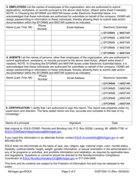 Form EQP7200-13 Well Permittee Organizational Report - Michigan, Page 2