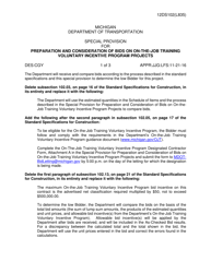 On-The-Job Training Voluntary Incentive Program Designated Contractor Form - Michigan, Page 6
