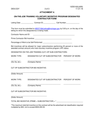 On-The-Job Training Voluntary Incentive Program Designated Contractor Form - Michigan, Page 8