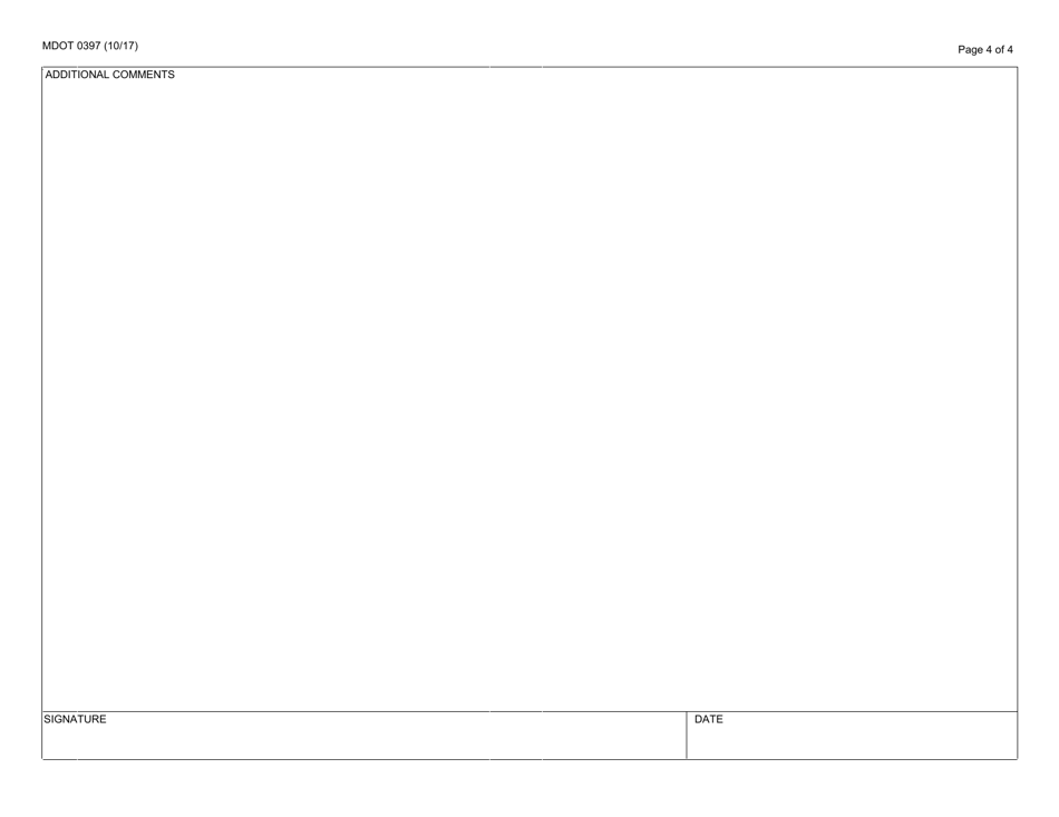 Form 0397 Work Zone Audit Report - Michigan, Page 4