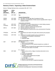 Form FIS1110 Application for Permission to Organize a State-Chartered Bank - Michigan, Page 4