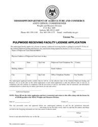 Pulpwood Receiving Facility License Application - Mississippi, Page 2