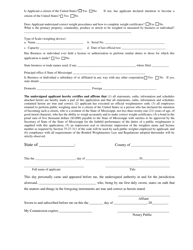 Application for Bonded Weighmaster&#039;s Business License - Mississippi, Page 3