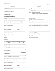 Form 3760 Environmental License Agreement - Michigan, Page 3