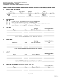 Form EQP5940 Streamlined Water Main Permit Checklist - Michigan, Page 2