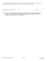 Form 1317 Supervised Professional Employment Plan (Spep) Report - Speech-Language Pathology/Audiology - Mississippi, Page 5
