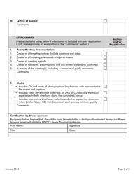 Michigan Byway Nomination Application - Michigan, Page 5