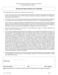 Mdot Financial Prequalification Questionnaire for Audited Indirect Cost Rates - Michigan, Page 18