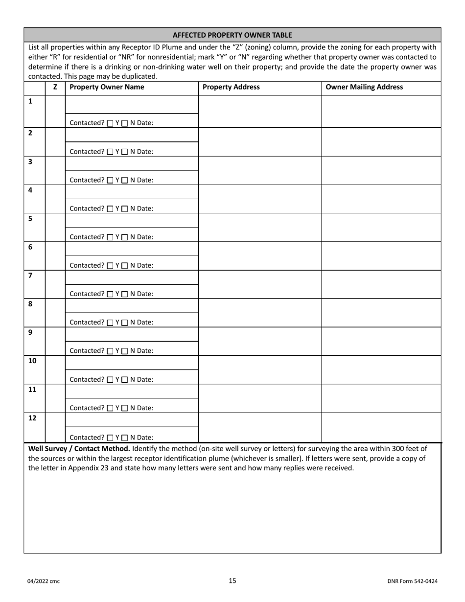 DNR Form 542-0424 Tier 2 Bedrock Report Form - Iowa, Page 3