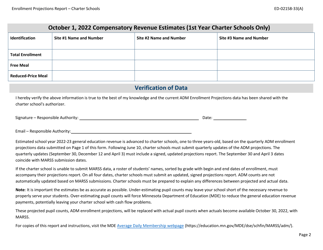 Form ED-02158-33(A) Adm Enrollment Projections Charter Schools - Minnesota, Page 2