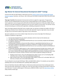 Document preview: Form ED-00833-12 General Educational Development Tests Age Waiver Application - Minnesota