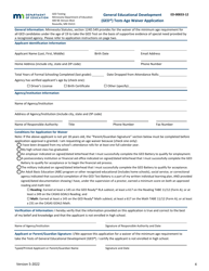 Form ED-00833-12 General Educational Development Tests Age Waiver Application - Minnesota, Page 4