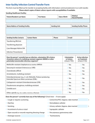 Form CS304368 Inter-Facility Infection Control Transfer Form, Page 2