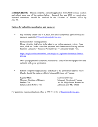Renewal Application for Credit Service Organization Certificate of Registration - Missouri