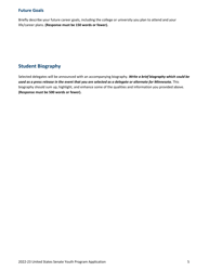 United States Senate Youth Program (Ussyp) Application - Minnesota, Page 5