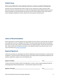 United States Senate Youth Program (Ussyp) Application - Minnesota, Page 6