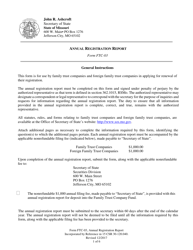Form FTC-03 Annual Registration Report - Missouri