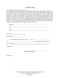 Form FTC-02 Application to Register as a Foreign Family Trust Company - Missouri, Page 5