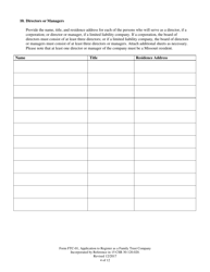 Form FTC-01 Application to Register as a Family Trust Company - Missouri, Page 4
