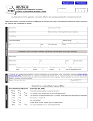 Form 5748 Inspection and Certification for Dealer, Auction, or Manufacturer Business License - Missouri