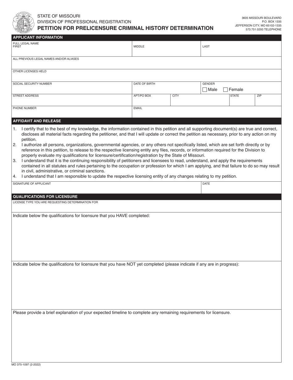 Form Mo375 1097 Fill Out Sign Online And Download Fillable Pdf Missouri Templateroller 9661