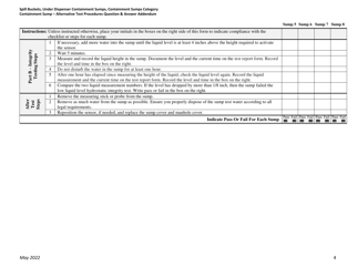 Form for Documenting Compliance With Low Liquid Level Ust Containment Sump Testing Procedures - Montana, Page 4