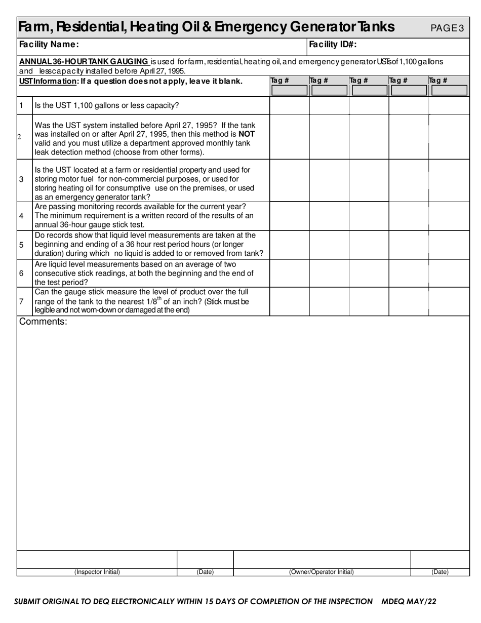 Ust Compliance Inspection Form for up to 10 Tanks - Montana, Page 4
