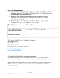 Form N3413-0620 Over the Counter (OTC) Covid 19 at Home Test Claim Form - Washington, Page 2