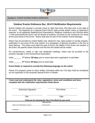 Outdoor Events Application - City of Fort Worth, Texas, Page 5
