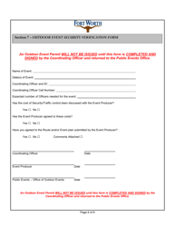 Outdoor Events Application - City of Fort Worth, Texas, Page 6