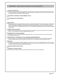 Outdoor Events Application - First Amendment Events - City of Fort Worth, Texas, Page 3