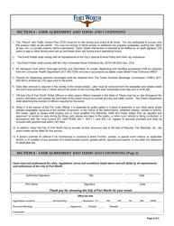 Outdoor Events Application - First Amendment Events - City of Fort Worth, Texas, Page 4