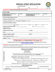 Document preview: Special Event Application - City of Houston, Texas