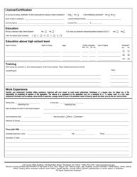 Employment/Civil Service Exam Application - Monroe County, New York, Page 2