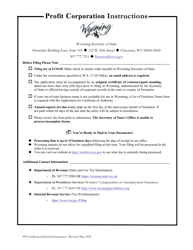 Foreign Profit Corporation Application for Certificate of Authority - Wyoming