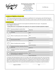 Wyoming Voter Registry List Request Form - Wyoming, Page 3