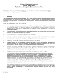 Application for Immigration Defense Attorney Panel - County of San Diego, California, Page 6