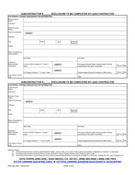 Form PDS-294 Building Permit &amp; Right-Of-Way Permit Subcontractor Disclosure - County of San Diego, California, Page 2
