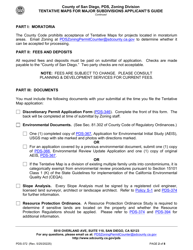Form PDS-372 Tentative Maps for Major Subdivisions Applicant&#039;s Guide - County of San Diego, California, Page 2